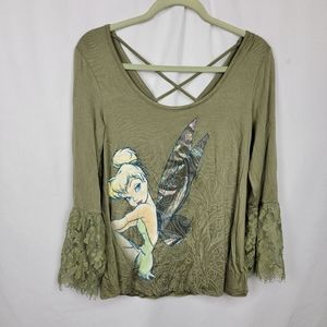 Disney Boutique Tinkerbell lace sleeve top